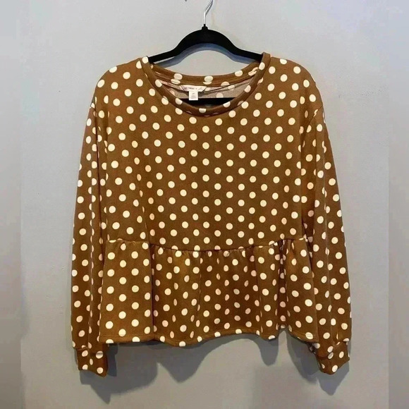Joe Fresh x Jillian Harris Mindy Polka Dot Peplum Top - Picture 4 of 6
